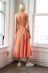 Orange Stripe Button Down Dress