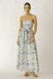 Multi Floral Large Eyelet Maxi Dress