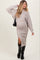 Beige Ribbed Knit Asymmetric Top Midi Skirt Maternity Set