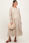 Yellow Printed Tiered Maternity Maxi Dress