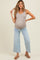Light Blue Raw Hem Cropped Wide Leg Maternity Jeans