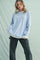 Blue Striped Pullover Top