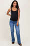 BlueMid Rise Full Length Straight Leg Maternity Jeans