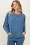 Blue Vintage Wash French Terry Pullover