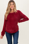 Burgundy Chenille Knit Maternity Sweater
