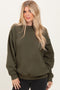 Olive Oversized Fleece Sweatshirt
