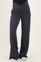 Charcoal Crossover Waist Active Wide Leg Maternity Pant