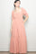 Rose Pink Open Back Ribbon Tie Maxi Dress