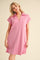 Pink Collared Pocket Dress