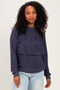 Navy Double Layer Long Sleeve Nursing Hoodie