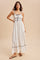 Off-White Lace Ribbon Detail Maxi Dress