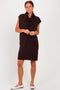 Chocolate Scarf Sweater Mini Dress