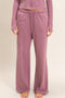 Plum Wide Leg Lounge Pants