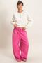 Fuchsia Mineral Washed Barrel Sweatpants