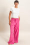 Fuchsia Mineral Washed Wide Leg Pants