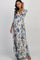 PinkBlush Ivory Floral Sash Tie Maternity/Nursing Maxi Dress