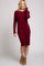 Burgundy Knit Long Sleeve Sweater Dress