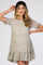 Ivory Printed Tiered Maternity Babydoll Dress