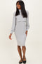 Heather Grey Rib Knit Mock Neck Nursing Dress