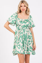 Jade Floral Puff Sleeve Dress