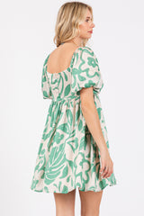 Jade Floral Puff Sleeve Dress