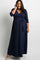 PinkBlush Navy Blue Sash Tie Wrap Plus Maternity Maxi Dress
