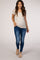 PinkBlush Blue Medium Wash Maternity Skinny Jeans