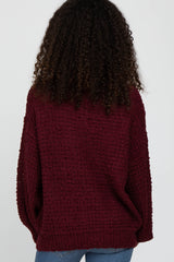 Burgundy Chunky Knit Sweater