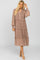 Rust Floral Print Ruffle Tiered Dress