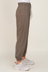 Olive Drawstring Accent Joggers