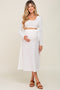 White Skirt And Cardigan 3-Piece Maternity Set