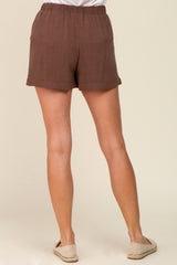 Brown Pocketed Shorts