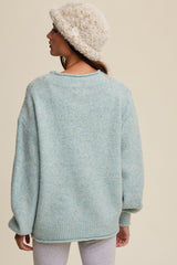 Jade Soft Knit Rolled Hem Sweater
