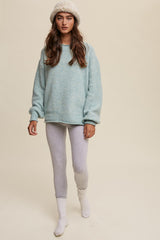 Jade Soft Knit Rolled Hem Sweater