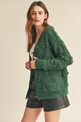 Forest Green Button Down Sweater Cardigan