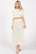 Cream Waffle Texture Crop Top and Skirt Set