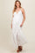 Ivory Floral Eyelet Shoulder Tie Maternity Dress