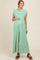 Green Striped Button Up Wide Leg Maternity Jumpsuit
