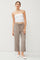 Taupe Front Tie Cropped Pants