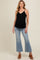 Light Blue Distressed Ankle Bootcut Maternity Jeans