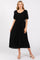 Black Short Sleeve Knit Top Dress