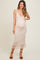 Orange Floral V-Neck Sleeveless Maternity Midi Dress