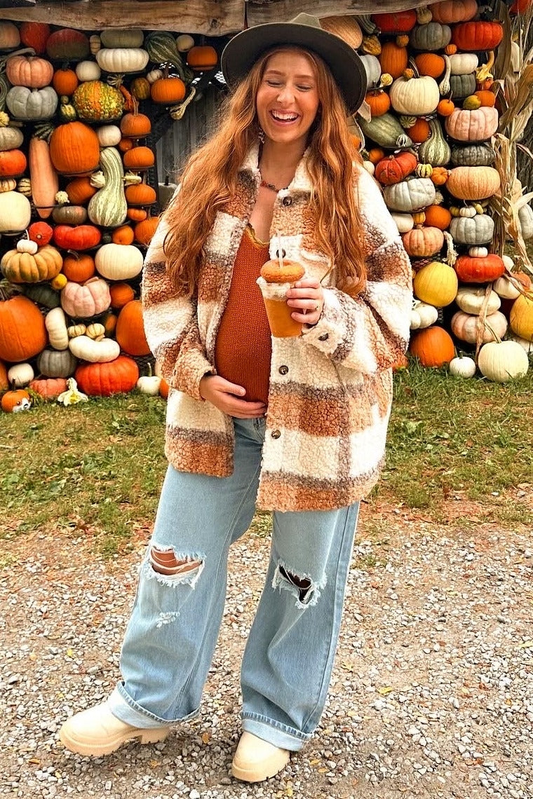 Light Blue Open Knee Relaxed Wide Leg Maternity Jeans