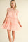 Blush Tiered Crochet Trim Mini Dress