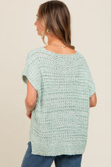 Light Olive V-Neck Sweater Top