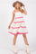 Ivory Contrast Trim Tiered Dress