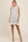 Ivory Striped Knit Pleated A-Line Mini Dress
