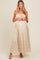 Cream Floral Ruched Bust Shoulder Tie Maternity Maxi Dress
