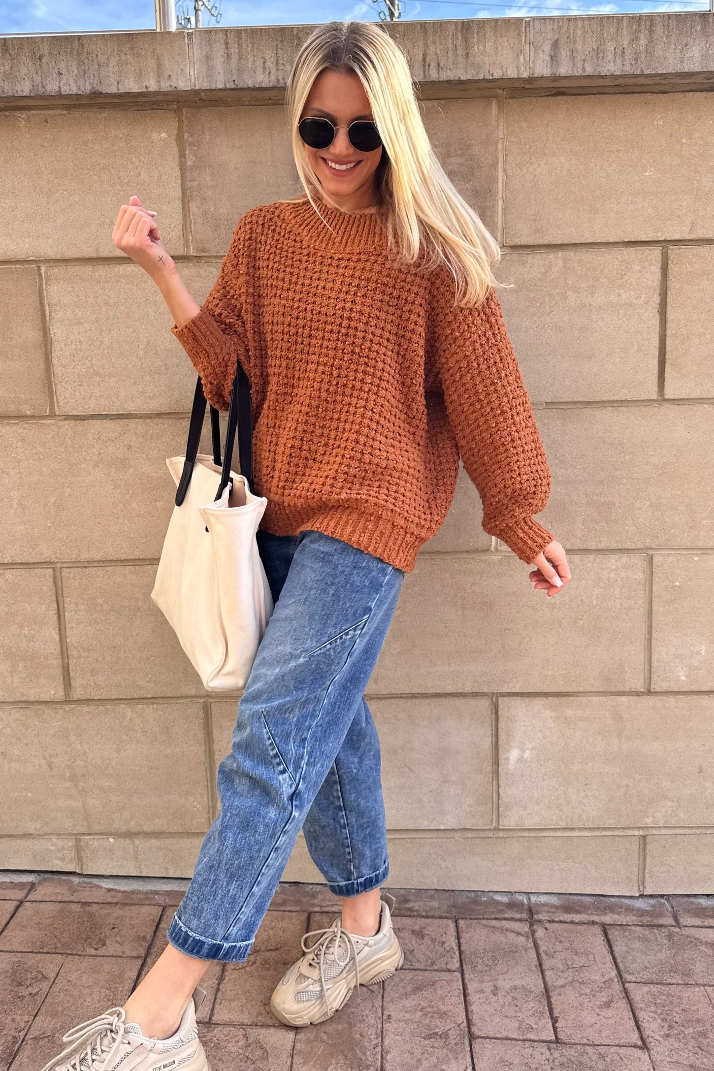 Medium Wash Mid Rise Barrel Jeans