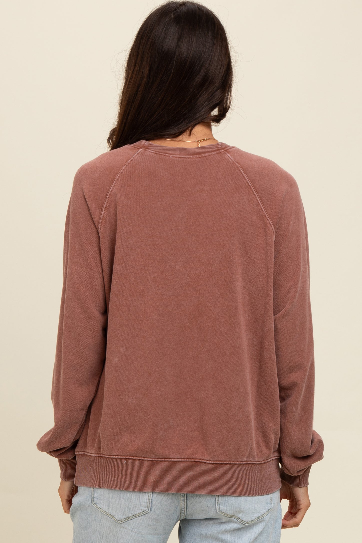 Brown Vintage Wash Relaxed Fit Sweatshirt